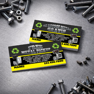 Metal Pick up Business Cards - English-Spanish