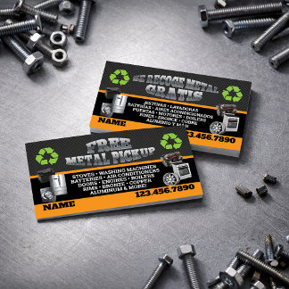 Metal Pick up Business Cards - English-Spanish