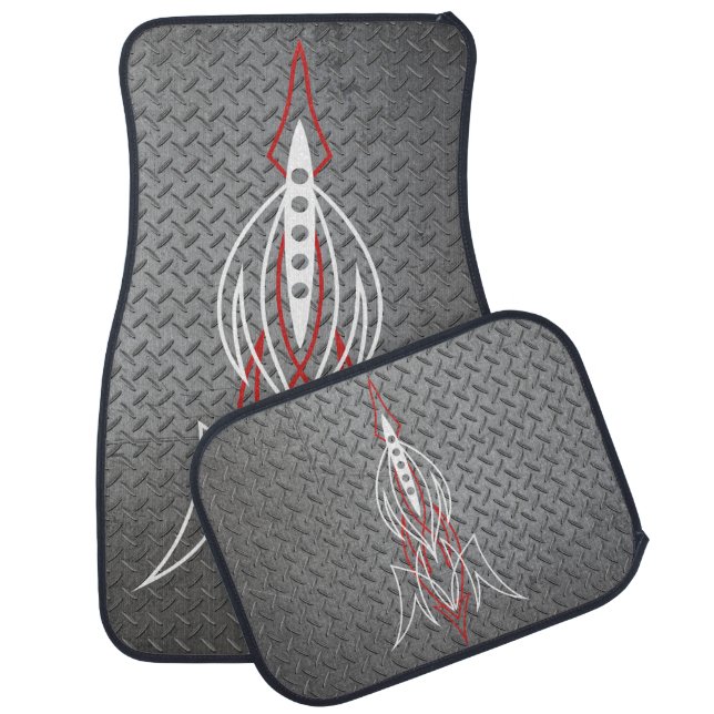 Metal Pinstriping Car Mat (Set)