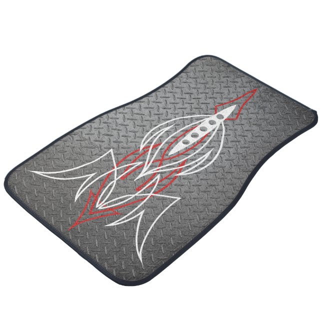 Metal Pinstriping Car Mat (Angled)
