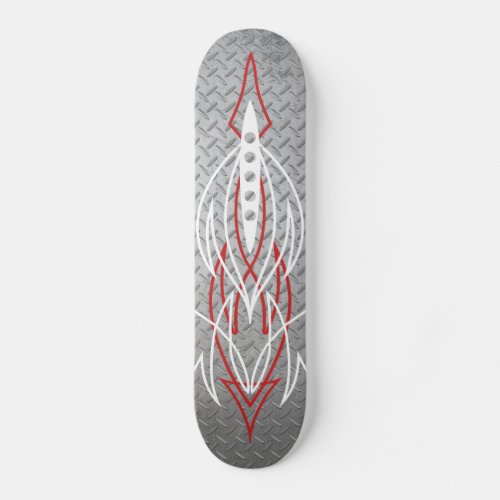 Metal Pinstriping Skateboard Deck