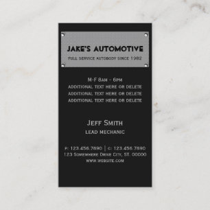 Metal Plate Business Card