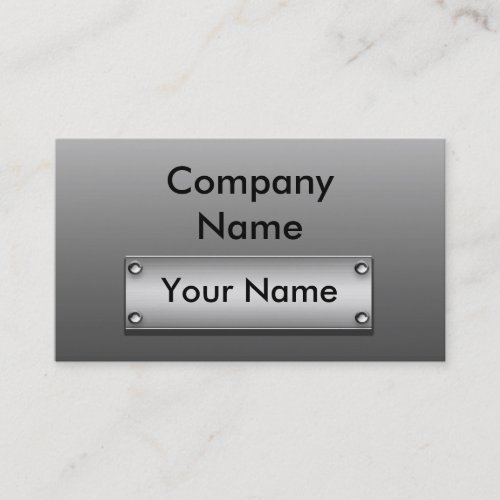 Metal Plate Business Cards