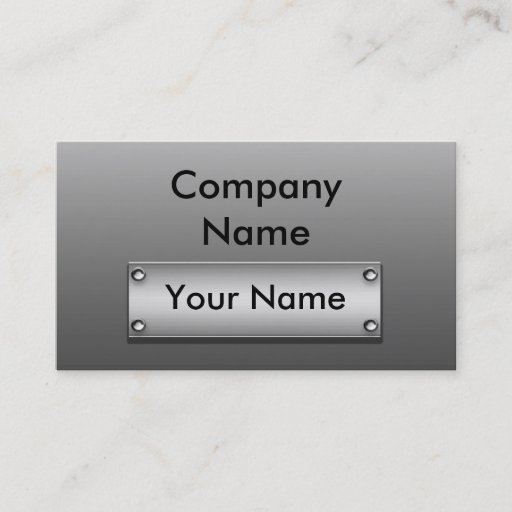 Customizable Metal Plate Business Cards