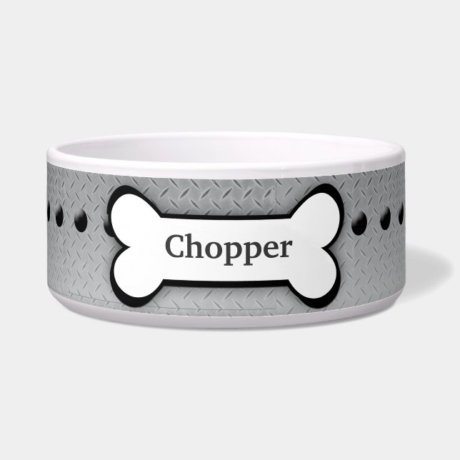 Metal Plate Customized Pet Dog Food Bowl (Front)