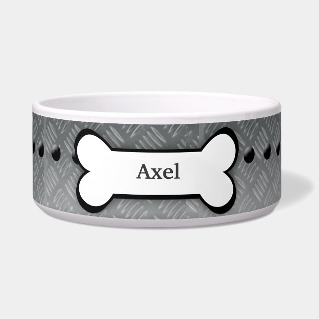 Metal Plate Customized Pet Dog Food Bowl (Front)