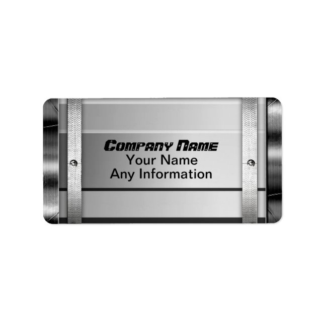 Metal Plate Labels (Front)