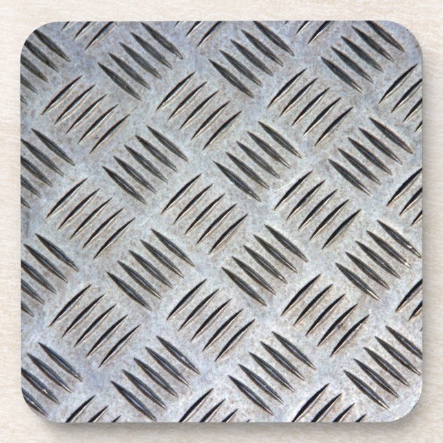 Metal Plate Texture Drink Coaster (Front)