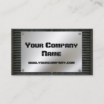 Metal Plate With Screws Business Cards by MetalShop at Zazzle