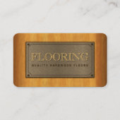 Metal Plate Wood Wooden Flooring Business Cards (Front)