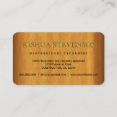 Metal Plate Wood Wooden Flooring Business Cards (Back)