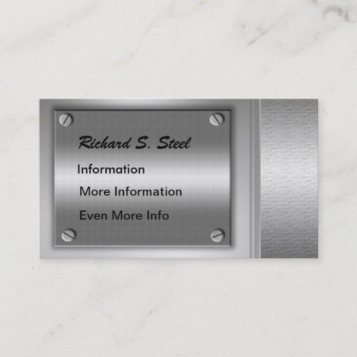 Customizable Metal Plates Business Cards
