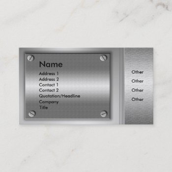 Metal Plates Business Cards by MetalShop at Zazzle