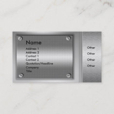 Metal Plates Business Cards at Zazzle