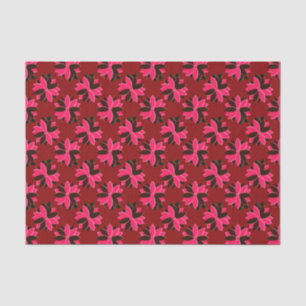 Metal Poinsettia Flowers-15-Pink-Red-TISSUE WRAP Tissue Paper