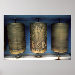 Metal Prayer Wheels Poster