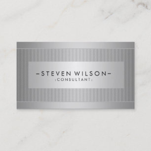 Metal Professional Modern Elegant Black Business Card