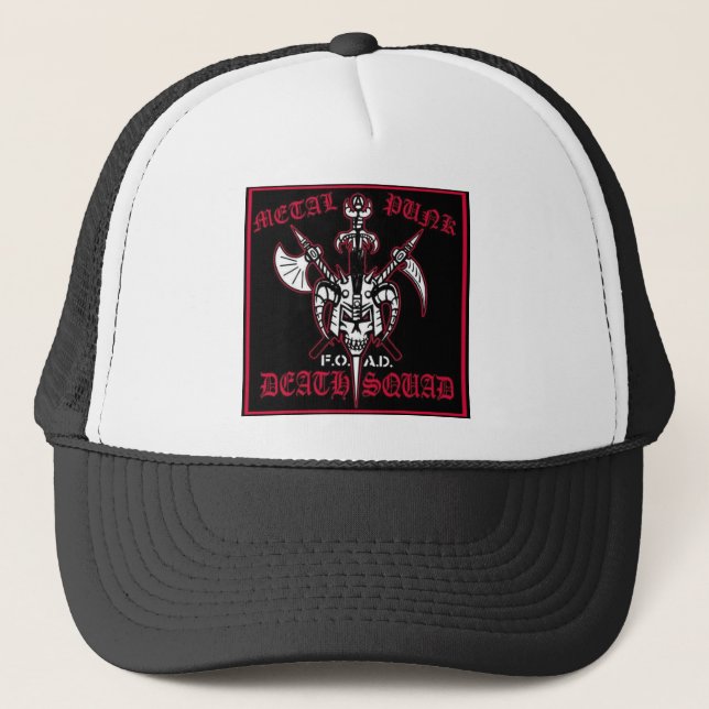 METAL PUNK DEATH SQUAD TRUCKER HAT (Front)
