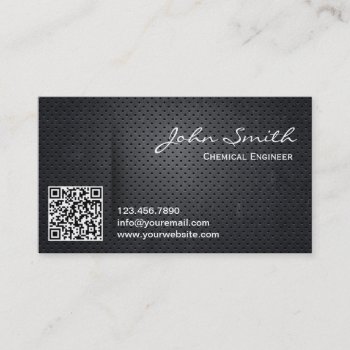 Metal Qr Code Chemical Engineer Business Card by cardfactory at Zazzle