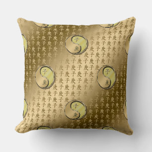 Metal Rat Throw Pillow