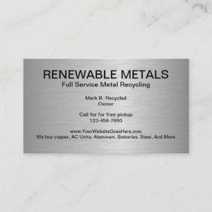 Metal Recycling Business Cards
