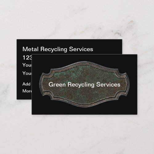 Metal Recycling Services Double Side Business Card