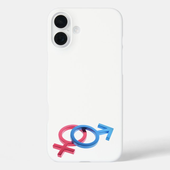 Metal red female and blue male gender symbols Case-Mate iPhone case (Back)