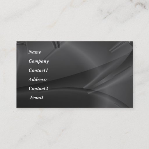 Customizable metal - reflection business card