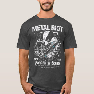 Metal Riot Forged in Sound Punk Badger Art T-Shirt