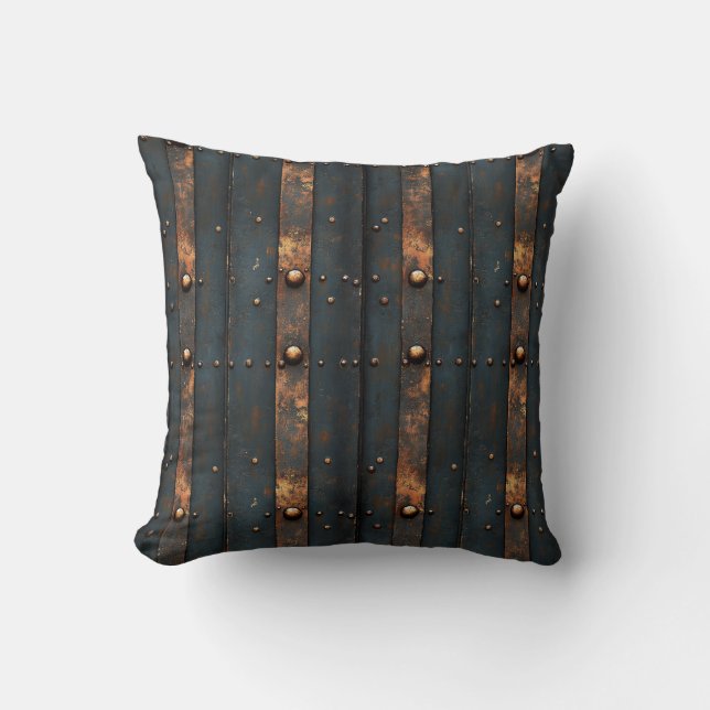 Metal Rivets Throw Pillow (Front)