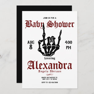 Metal Rock Baby Shower Invitation