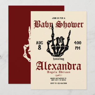 Metal Rock Baby Shower Invitation