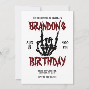 Metal Rock Birthday Invitation