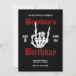 Metal Rock Birthday Invitation