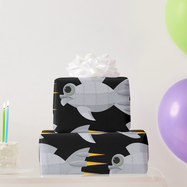 Metal Rocket Fish Wrapping Paper (Creator Uploaded)