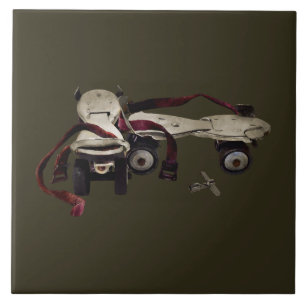 Metal Roller Skates With Key Ceramic Tile