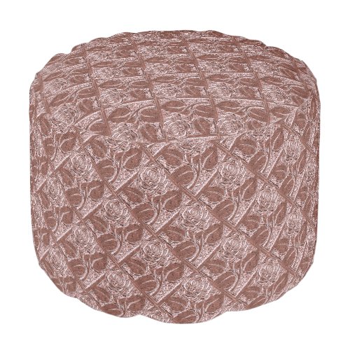 Metal Roses 14 Dusty Rose_Round Pouf Seat
