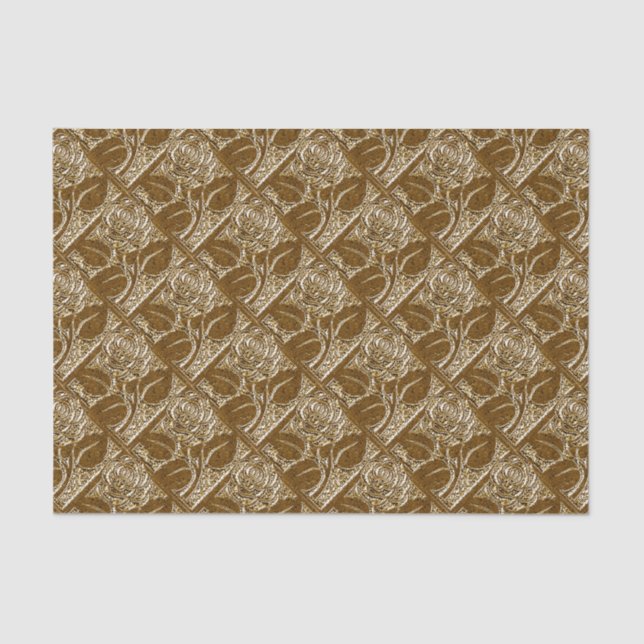 Metal Roses-23-Brown Gold-Tissue Wrap Paper (Front)