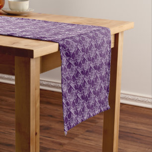 METAL ROSES 8-PURPLE- TABLE RUNNER 14x72in