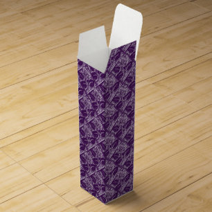Metal Roses 8-Purple-WINE GIFT BOX