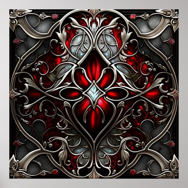 Metal Ruby Art Poster (Front)