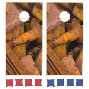 METAL RULES CORN HOLE SET