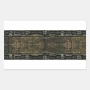 Metal Rust Rectangular Sticker