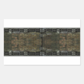 Metal Rust Rectangular Sticker