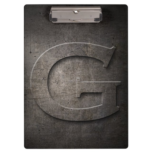 Metal Rustic G Monogram Clipboard (Front)