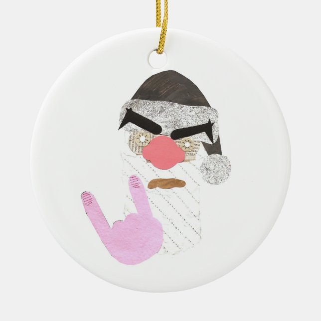Metal Santa Ornament (Front)
