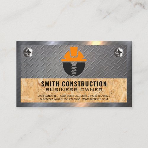 Metal Screws  Composite Wood  Construction Business Card