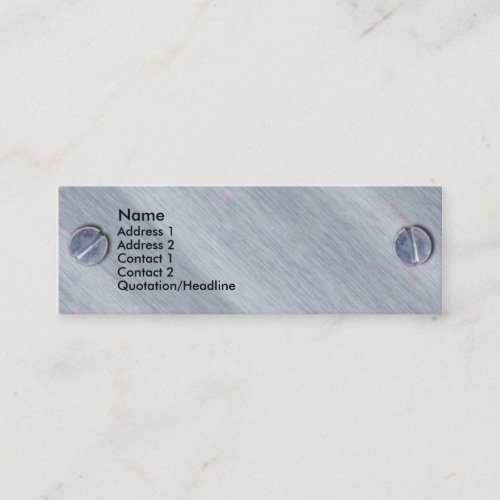Metal Screws Profile Card Business Cards
