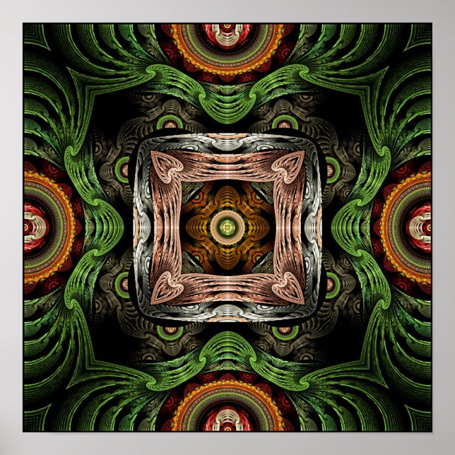 Metal Sculpture Mandala Poster (Front)