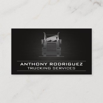 Metal Semi Truck | Driver | Logistics  Business Ca Business Card by lovely_businesscards at Zazzle